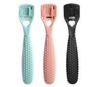 LIFKOME Kit de Pedicura Profesional y Mango Antideslizante 3 Afeitadoras de Callos de Acero Inoxidable para Eliminar Piel Muerta y Durezas Color Aleatorio para Pies