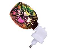 LIFKOME Lámpara Aromática Eléctrica Quemador de Cera Sin Humo Difusor de Aceites Esenciales para Dormitorios y Oficinas con Luz Ambiental