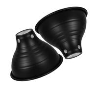 LIFKOME Lámpara Calentadora para Reptiles con Cúpula Reflectora De Metal Negro y Blanco 5.5 Pulgadas para Terrarios, Calefacción En Jaulas De Aves y Hogares