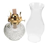 LIFKOME Lámpara Queroseno de Vidrio Vintage Lámpara Aceite Decorativa para Mesa Fácil de Usar Iluminación Ambiente para Hogar Cocina Iglesia