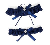 LIFKOME Liga de Encaje y Liga Decorativa Clásica de Encaje Elástico para Mujer Novia Accesorio de Boda Muslo Lazo