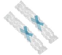 LIFKOME Ligas de Novia de Encaje 2 Piezas, Ligas elásticas para Boda, Accesorio Nupcial para Mujeres y Novias, Ligero y Suave para la Piel