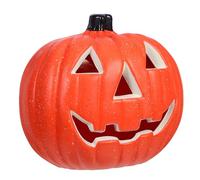 LIFKOME Linterna de Calabaza LED de Plástico Naranja, Decoración de Halloween para Exteriores y Bares, sin Enchufe, Calabaza Iluminada, No se Desvanece