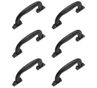 LIFKOME Manijas de Repuesto para Maleta 6 Piezas, Asa Plegable Grande Negra de Plástico Duradero, Accesorios para Equipaje Portátil y Versátil para Maletas de Viaje