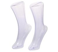 LIFKOME Maniquí de Pies para Calcetines Transparente 2 Unidades Modelo Grueso de Plástico Imán Exhibidor para Medias y Tobilleras Soporte para Tienda y Fotografía