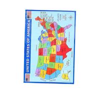 LIFKOME Mapa Mural de Estados Unidos Póster Educativo Toque Visualmente Atractivo y Resistente UV para Decoración de Oficina y Hogar 19.68x13.77 In