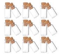 LIFKOME Mini Frascos de Vidrio Transparentes 11X22Mm con Tapón de Corcho 50 Piezas para Manualidades Botellas Decorativas para Bodas Regalos y Proyectos DIY