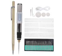 LIFKOME Mini Herramienta Eléctrica de Grabado y Tallado con Velocidades Ajustables Lápiz Rotatorio USB Recargable para Corte Pulido y Bricolaje Kit Compacto para Trabajos Delicados