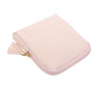 LIFKOME Mini Jewelry Travel Case para Mujeres Pequeño Estuche de Viaje con Diseño Elegante y Protector Bolso Multifunional para Maquillaje Joyería y Monedas Color Rosa