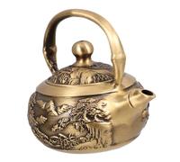 LIFKOME Mini Tetera Decorativa de Cobre Retro con Diseño Compacto para Escritorio y Decoración