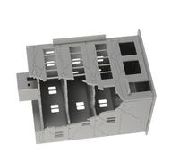 LIFKOME Modelo De Edificio Dañado por Batalla Edificio De Casa En Ruinas Dañados En Ruinas De Ciudad Dañada Modelo