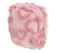 LIFKOME Monedero Bonito: Mini Neceser para Mujer - Neceser de Viaje con diseño de corazón - Monedero Peludo para niña - Organizador de Bolso pequeño