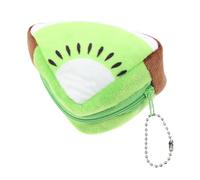 LIFKOME Monedero De Frutas Triangular De Felpa, Bolso Pequeño para Mujer, Monedero Cremallera, Uso Diario y Guardar Monedas y Pintalabios, Diseño Compacto y Ligero