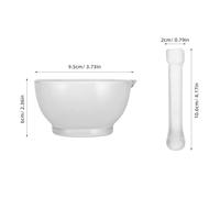 LIFKOME Mortero y Mano de Vidrio de Laboratorio 90 MM Resistente a Altas Temperaturas para Molienda y Mezcla Precisa Equipo Portátil para Química y Ciencia Fácil de Limpiar