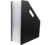 LIFKOME Organizador de Archivos Tipo Carpeta de Acordeón, Carpeta de Acordeón de Plástico A4, Negro, Retractable, Gran Capacidad, para Documentos y Exámenes, Estudiantes y Escritorio