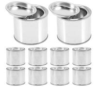 LIFKOME Pack de 10 latas metálicas para Pintura 0.1L, Botes Redondos de Hierro con Cierre hermético, Resistentes y portátiles para Almacenamiento en entornos comerciales y domésticos