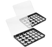 LIFKOME Paleta de Sombras de Ojos Magnética 10 Colores, Bandeja Vacía Cuadrada y Redonda 2 Piezas, Soporte para Maquillaje Diy, Material Resistente, Ligera y Compacta para Uso Profesional