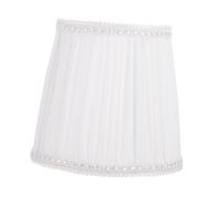 LIFKOME Pantalla de Lámpara de Tela E14 Color Blanco, Cubierta Protectora Hecha a Mano para Decoración del Hogar y Sala de Estar Estilo Simple y Protección Visual