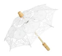 LIFKOME Parasol De Encaje Vintage para Bodas Sombrilla Decorativa De Novia Accesorio Fotográfico Elegante y Ligero para Ceremonias y Despedidas Compacto