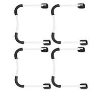 LIFKOME Patas de Metal Plegables para Mesa en Forma de U, Soporte Antideslizante Color Claro y Negro, Tamaño Grande, Juego de 2 Pares para Mesas Auxiliares, Escritorio y Banco de Trabajo