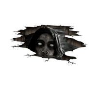 LIFKOME Pegatina de Suelo Halloween Mujer Ciega Pelo Autoadhesiva Espeluznante para Decoración Fiesta Hogar Oficina Mural Removible sin Residuos Terrorífico y Creativo