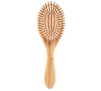 LIFKOME Peine de Bambú Redondo para Cuidado del Cabello Función Antiestática y Masajeador, Accesorio Duradero para Uso Diario que Acelera la Circulación y Equilibra el Aceite