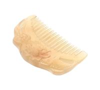 LIFKOME Peine de Cuerno Natural de Oveja Tallado a Mano, Dientes Anchos, Tamaño Bolso, Grosor 0,7-0,9 Cm, Antiestático E Hipoalergénico para Masaje y Cuidado del Cabello en Viaje y Uso