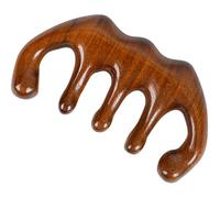 LIFKOME Peine de Madera de Sándalo Verde Masajeador para Cabello Rizado Dientes Anchos Antiestático, Peine Desenredante para Mujeres, Cuidado del Cuero Cabelludo en Hogar y Dormitorio
