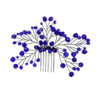 LIFKOME Peineta para Novia Azul Diseño de Ramas Accesorio Cabello de Boda Peine Lateral Decorativo Circonitas Tocado Ligero para Mujer y Niñas Adecuado para Ceremonias y Fiestas