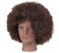 LIFKOME Peluca Afro Rizada Sintética para Mujeres Fibra Resistente al Calor Ligera y Transpirable con Rizos Naturales para Fiesta Cosplay y Uso Diario Marrón Oscuro