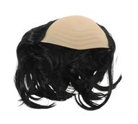 LIFKOME Peluca Calva Sintética Negra Larga y Lisa para Hombre Accesorio Divertido para Disfraces de Cosplay y Fiestas Peluca de Comedia para Carnaval Navidad y Eventos Temáticos