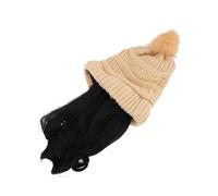 LIFKOME Peluca Rizada Desmontable Larga Sombrero de Punto Beige para Mujer, Conjunto 2 Piezas, Peluca Ondulada Natural Negra, Accesorio de Belleza para Cambio Rápido de Look