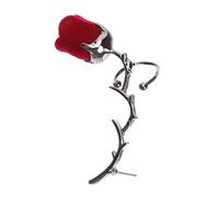 LIFKOME Pendientes Rosas Espinas Color Vino Tinto Ligeros y Cómodos Para Mujer Diseño Artesanal Sin Perforar Accesorio Diario Elegante