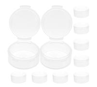 LIFKOME Pequeña Caja de Plástico Transparente Compartimentos para Pendientes y Tapones Oídos, 15 Unidades para Organización en Viajes y Uso Diario