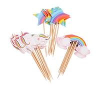 LIFKOME Piezas De Palillos Para Decoración De Tartas Decoraciones De Cumpleaños Suministros Para Fiestas Decoraciones De Princesas Decoraciones De Papel Para Fiestas De Cumpleaños
