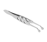 LIFKOME Pinzas para Desbloquear Glándulas para Masaje de Glándulas de Meibomio Punta Redonda de Acero Inoxidable y Terapia en Párpados y Dermaplaning Facial