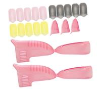 LIFKOME Pinzas para Uñas Quitaesmalte Acrílico 20 Piezas Ajustables, Clips de Plástico para Remover Esmalte, Herramienta para Manicura, Uso Profesional y Viaje, Colores Surtidos