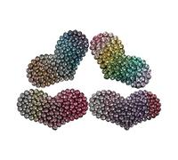 LIFKOME Pinzas Pelo Diseño Degradado de Corazón 8 Unidades Metálicas Gemas de Imitación Mini Pinzas Laterales para Flequillo Accesorio para Niñas y Adolescentes en Fiestas Bodas y San