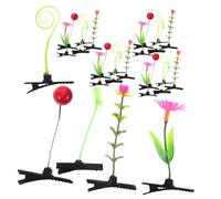 LIFKOME Pinzas Pelo Forma de Plantas Verdes 30 Piezas Tamaño Mini para Niñas Clips de Flores Brotes Decoración Infantil Fiesta Obsequio