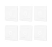 LIFKOME Placa para Cajas Eléctricas 86 Tipo Orificio Oculto 20 Mm, Juego de 6 Tapas de Plástico Resistentes Intemperie para Enchufes y Conexiones en Interiores y Exteriores