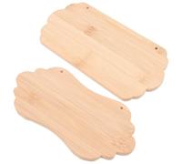 LIFKOME Placas Colgantes de Bambú y Madera sin Terminar Tableros para Decoración DIY Letreros en Blanco para Puertas Accesorios Decorativos para Festivales y Hogar 2 Unidades