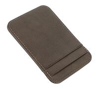 LIFKOME Porta Tarjetas Vertical Ligero y Compacto, Estuche para Tarjetas PU Color Gris Oscuro, para Viajes y Uso Diario, Organizador Multi Ranuras para Carnés y Billetes