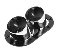 LIFKOME Protector Adhesivo para Parachoques Coche Pegatina Doble Tubo Escape Decoración Automotriz Abs Resistente Arañazos Instalación Fácil Compatible Negro