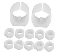 LIFKOME Protectores para Patas De Sillas y Muebles Plástico, Fundas Tubulares Antideslizantes, 12 Unidades Blancas, Protección Suelo Antifricción para Oficina y Hogar