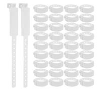 LIFKOME Pulseras Desechables para Pacientes Hospitalarios 100 Piezas Blancas Impermeables Resistentes al Desgarro Área para Escritura Pulseras de Identificación Médica para Uso