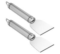 LIFKOME Raspador de Limpieza para Refrigerador 2 Piezas de Acero Inoxidable 304, Pala Multifuncional para Cocina y Eliminación de Residuos, Herramienta Compacta Ergonómica para Uso