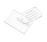 LIFKOME Regla De Marcado De Precisión y Herramienta De Punzón Ajustable Para Cuero, 2 Piezas Acrílicas Transparentes, Multitalla, Para Manualidades y Costura Artesanal De Cuero