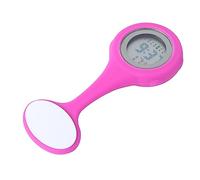 LIFKOME Reloj De Bolsillo Digital para Enfermeras LCD Rosa Reloj Colgante Práctico para Médicos y Personal Sanitario Accesorio De Moda para Trabajo y