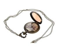 LIFKOME Reloj de Bolsillo Vintage de Cuarzo Mapa en Relieve