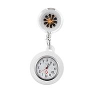 LIFKOME Reloj De Fob para Mujeres Clip Diseño Floral Batería De Larga Duración Reloj De Bolsillo para Enfermeras y Estudiantes De Medicina Accesorio Práctico y Elegante